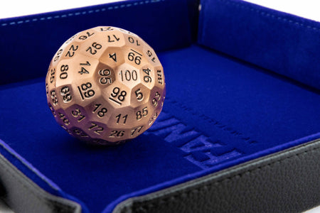 Metal 100 Sided Dungeons and Dragons Die (D100) Dice FanRoll by Metallic Dice Games   
