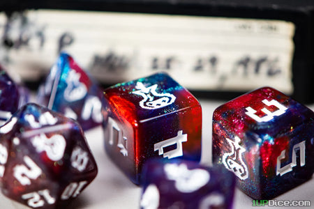 1UP Dice Polyhedral Set: Elixir of Vitality Dice Infinite Black