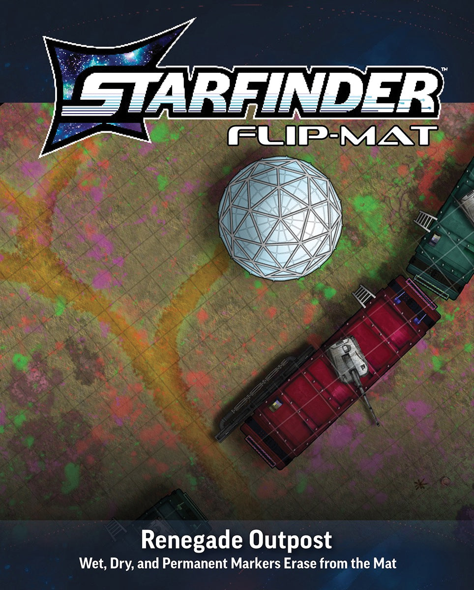 Starfinder RPG: Flip-Mat - Renegade Outpost RPG Maps Paizo SF FM Renegade Outpost