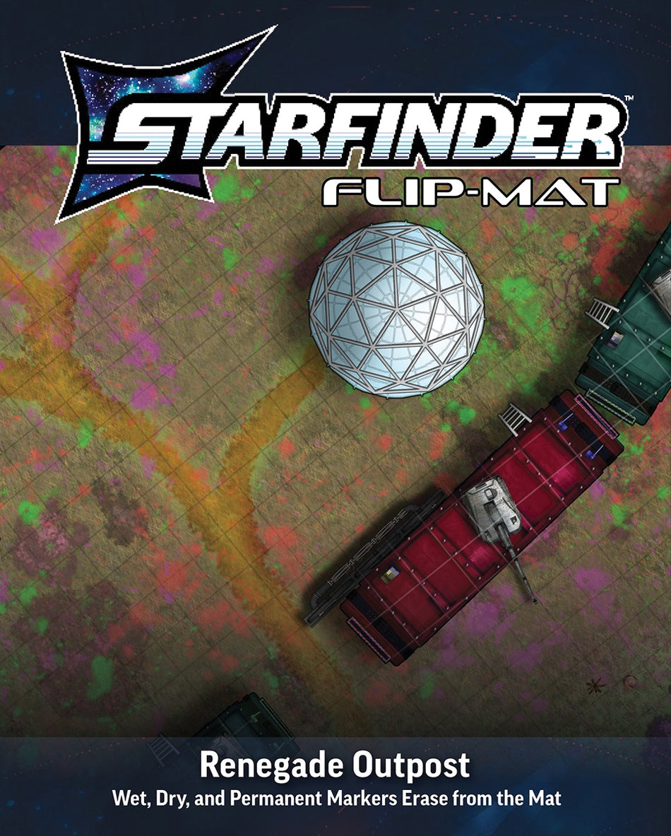 Starfinder RPG: Flip-Mat - Renegade Outpost RPG Maps Paizo SF FM Renegade Outpost