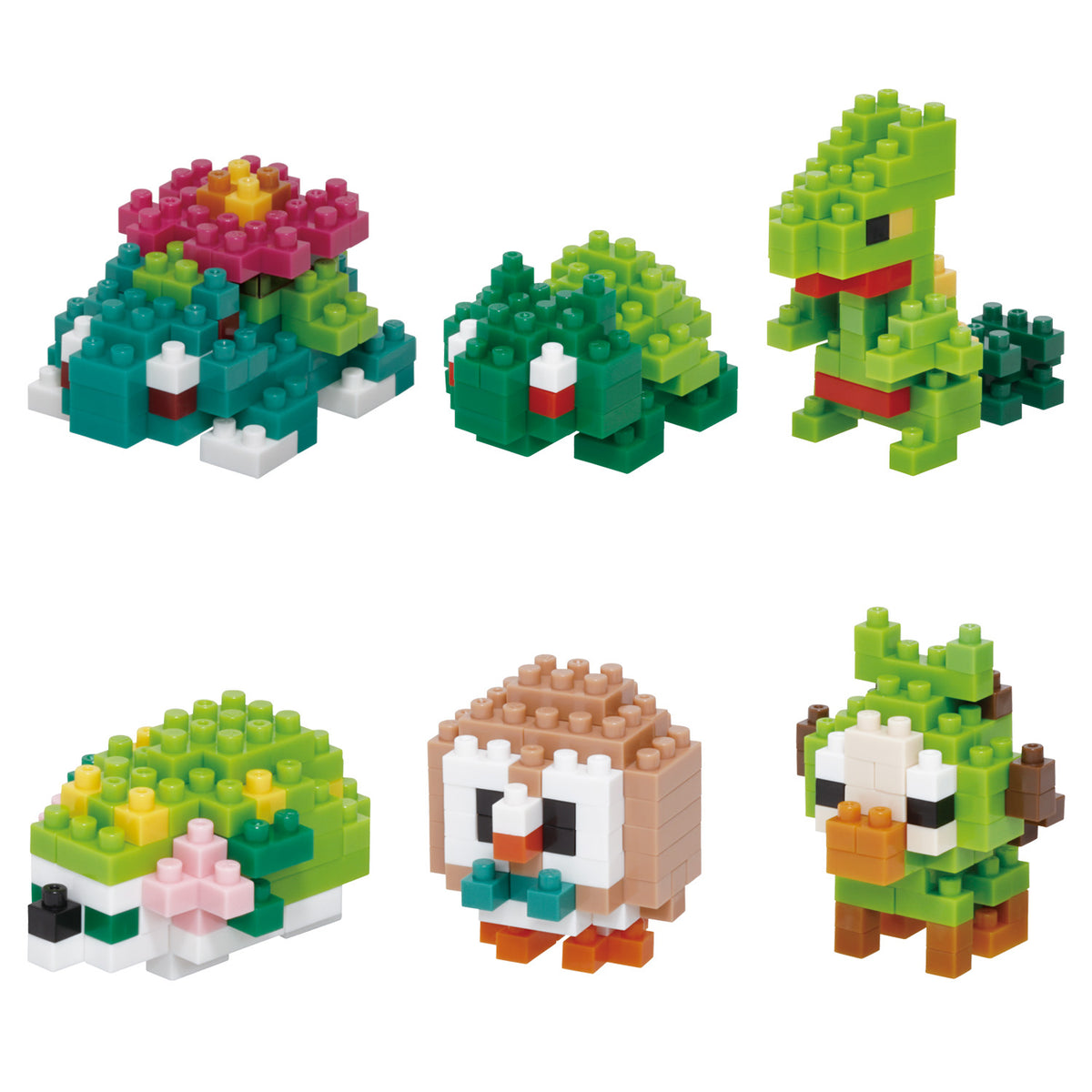 Nanoblock Pokemon Mininano Series Grass Set 1 Toys Bandai   