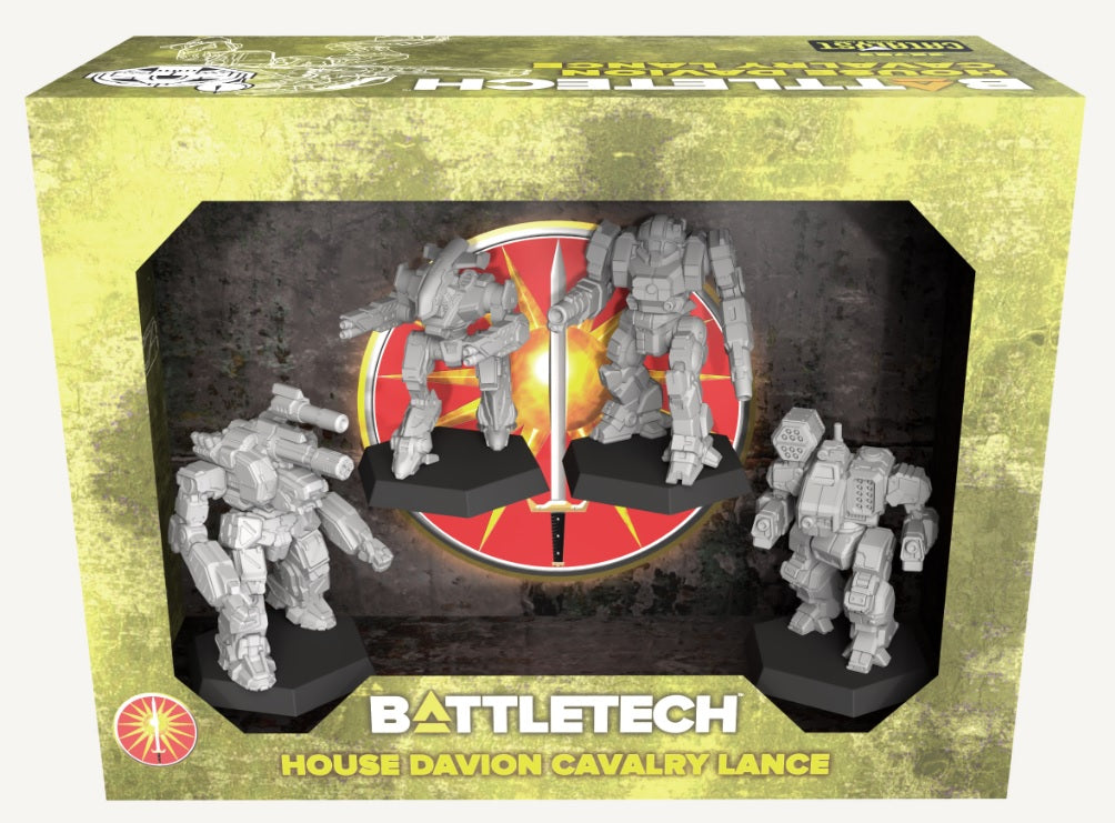 BattleTech Mercenaries ForcePack: House Davion Cavalry Lance Miniatures Catalyst Game Labs