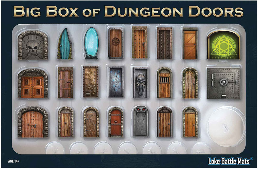 Big Box of Dungeon Doors RPG Maps Loke Battle Mats   