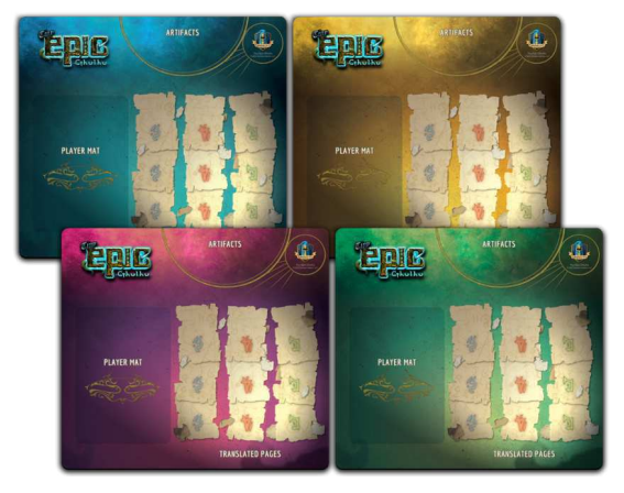 Tiny Epic Cthulhu: Player Mats 4pk Supplies Gamelyn Games