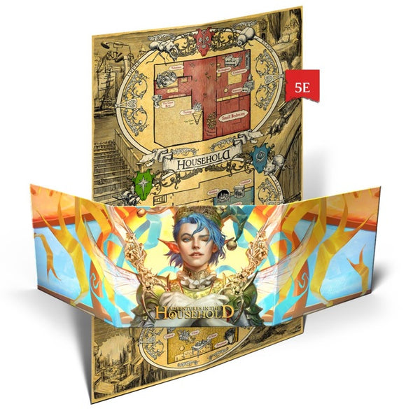 Adventures in the Household RPG: Narrator Screen and Map of the House (5E) Role Playing Games Common Ground Games