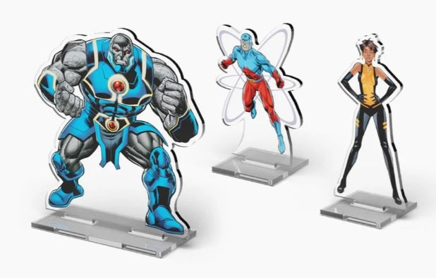 DC Comics DBG: 2DZ Acrylic Standees - Pack 4 - Oversized Darkseid, The Atom, Vixen Board Games Cryptozoic Entertainment
