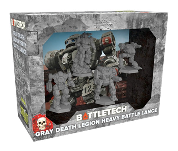 BattleTech: Miniature ForcePack - Gray Death Legion Heavy Battle Lance Miniatures Catalyst Game Labs BT GDL Heavy Battle Lance