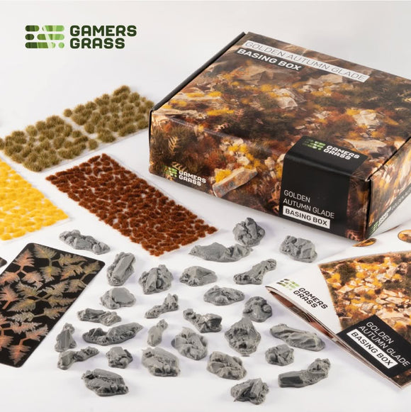 Gamers Grass: Golden Autumn Glade Basing Box Supplies Frontline Gaming Gamers Grass: Gold Aut Glade Basing Box