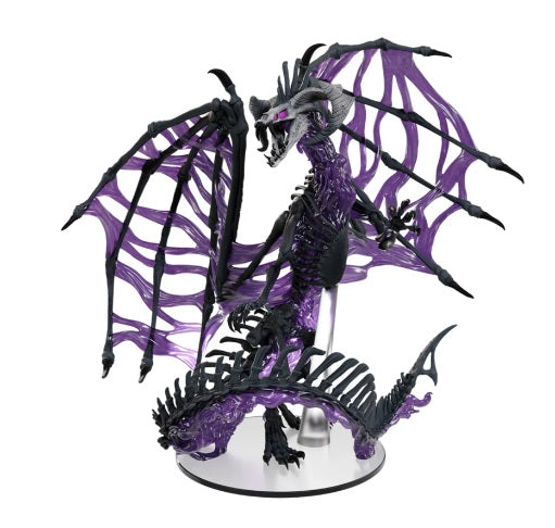 Dungeons & Dragons: Icons of the Realms - Black Dracolich Boxed Miniature Miniatures WizKids