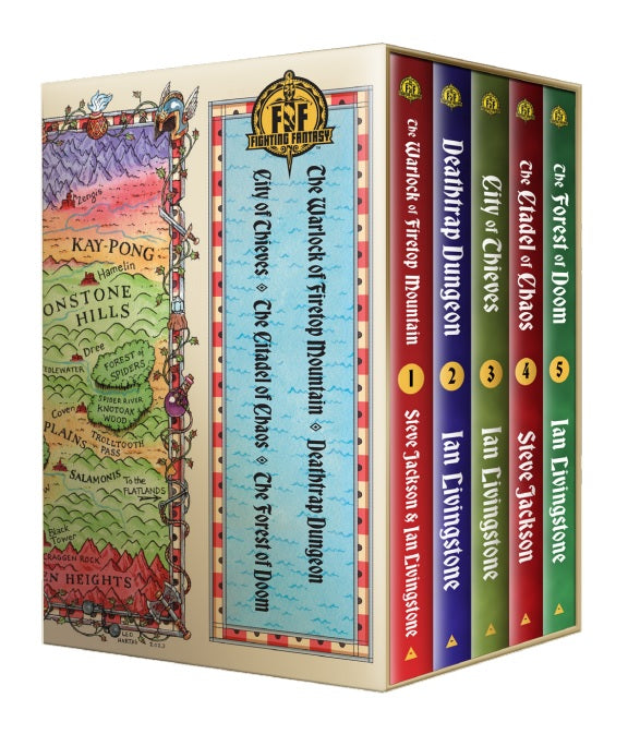 Fighting Fantasy: Books 1-5 with Slipcase Card Games Steve Jackson Games Fighting Fantasy: Books 1-5