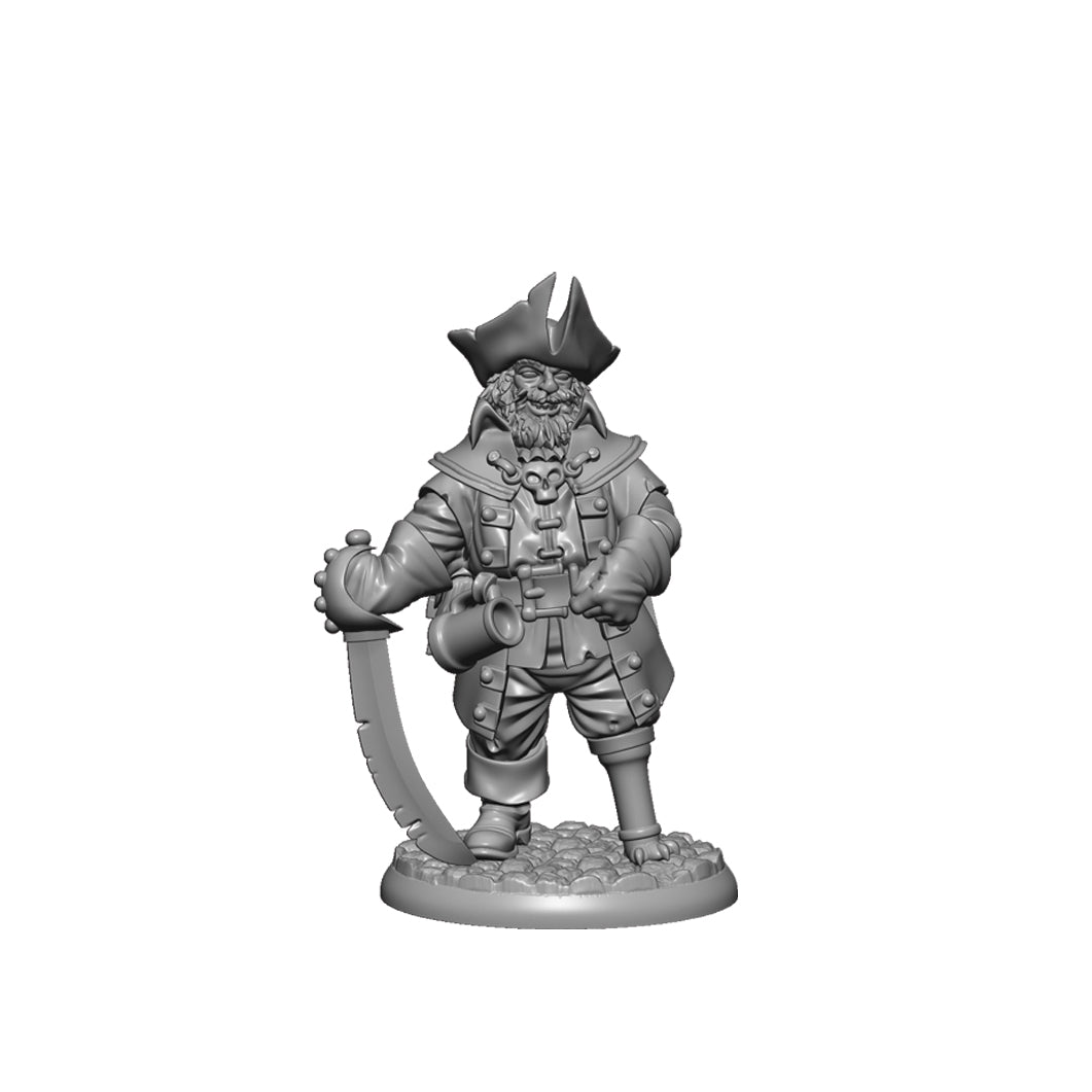 Reaper Bones Black: Ghost Pirate Captain Miniatures Reaper Miniatures