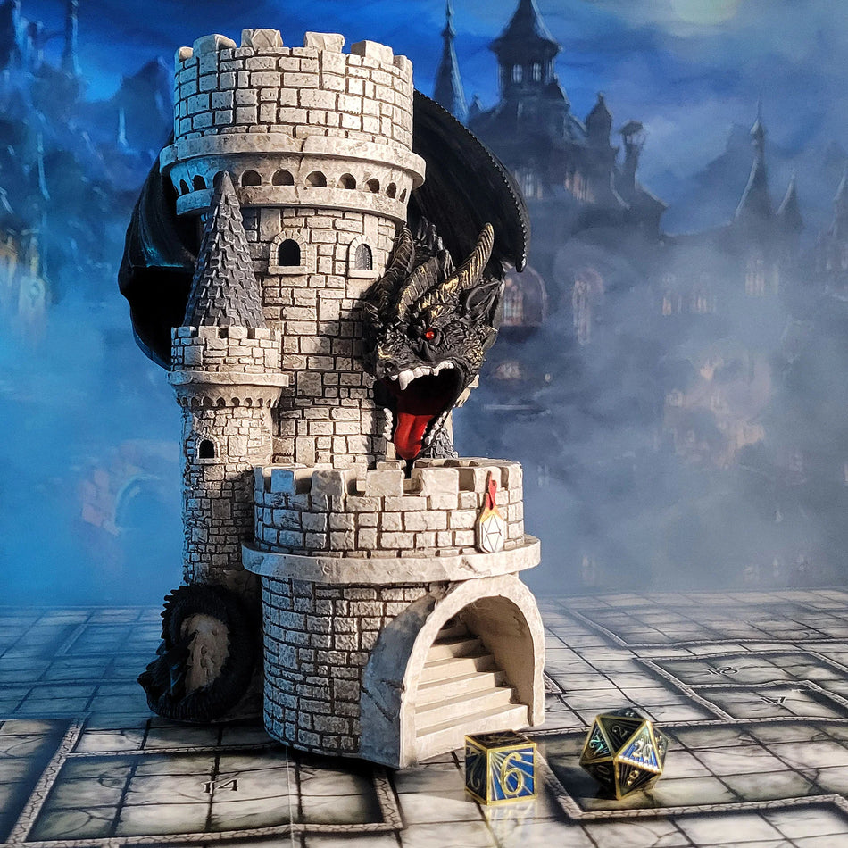 Dragon's Keep Dice Tower (4 options) Dice Forged Dice Co Black Dragon's Keep  