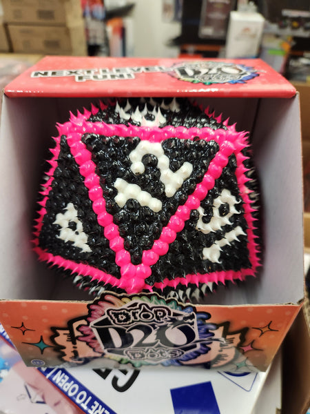 Drop Dots D20 (5 Colors) Dice Kessler Corporation D20 Black / Pink  