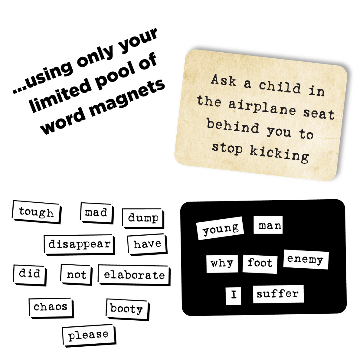 Ransom Notes: The Ridiculous Word Magnet Game Party Games Very Special Games