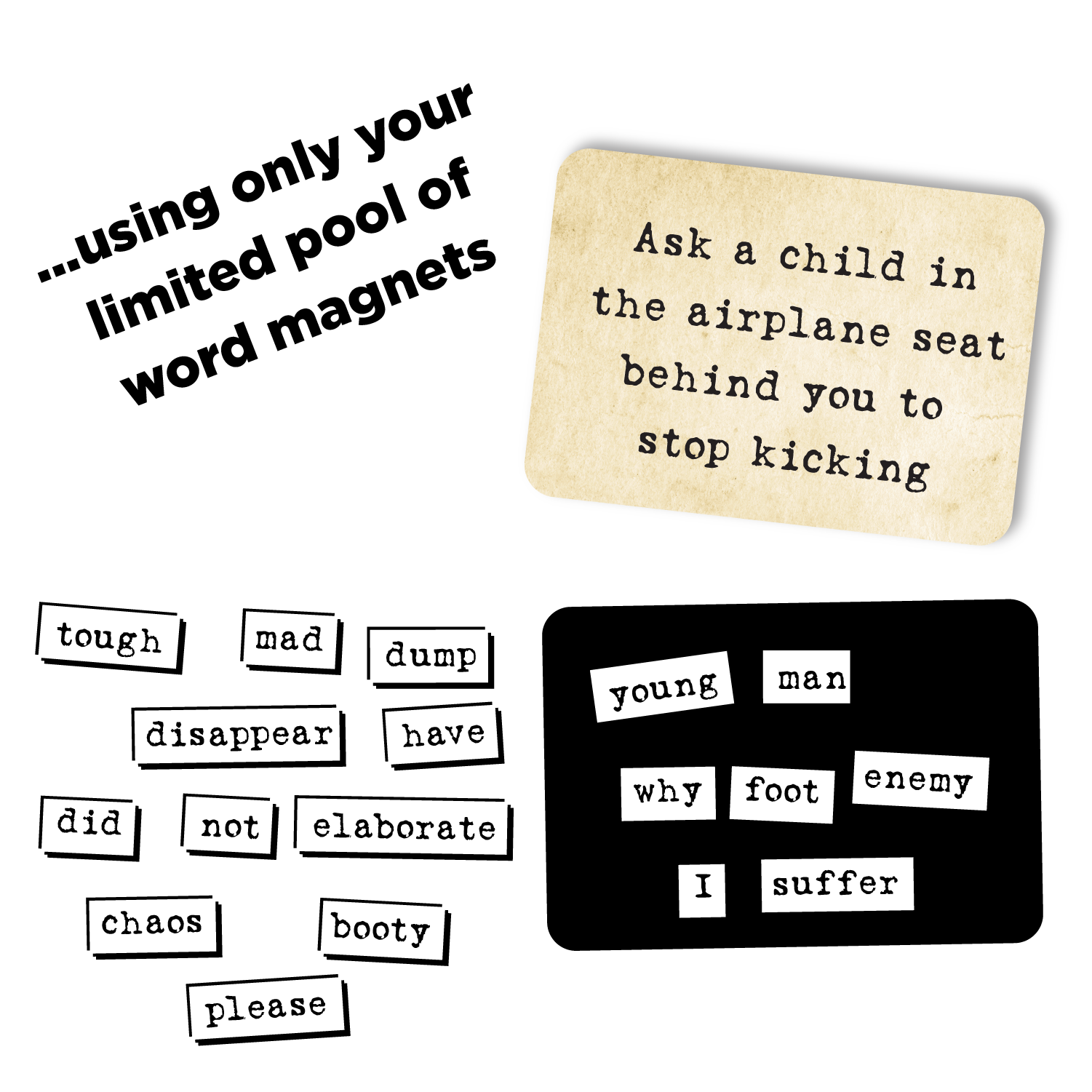 Ransom Notes: The Ridiculous Word Magnet Game Party Games Very Special Games