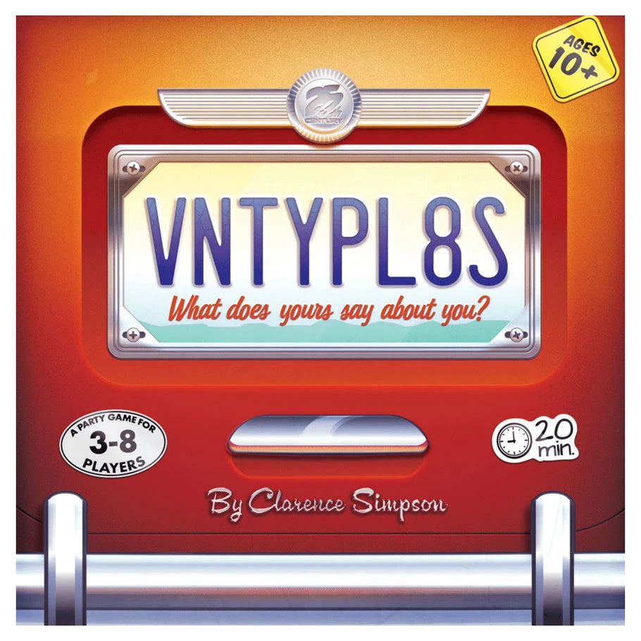 VNTYPL8S aka Vanity Plates Supplies 25th Century Games VNTYPL8S