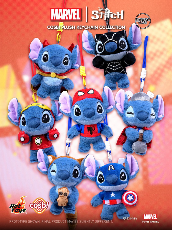 Hot Toys Marvel Stitch Cosbi Plush Keychain Collection Toys Pepper Joy Stitch key Marvel