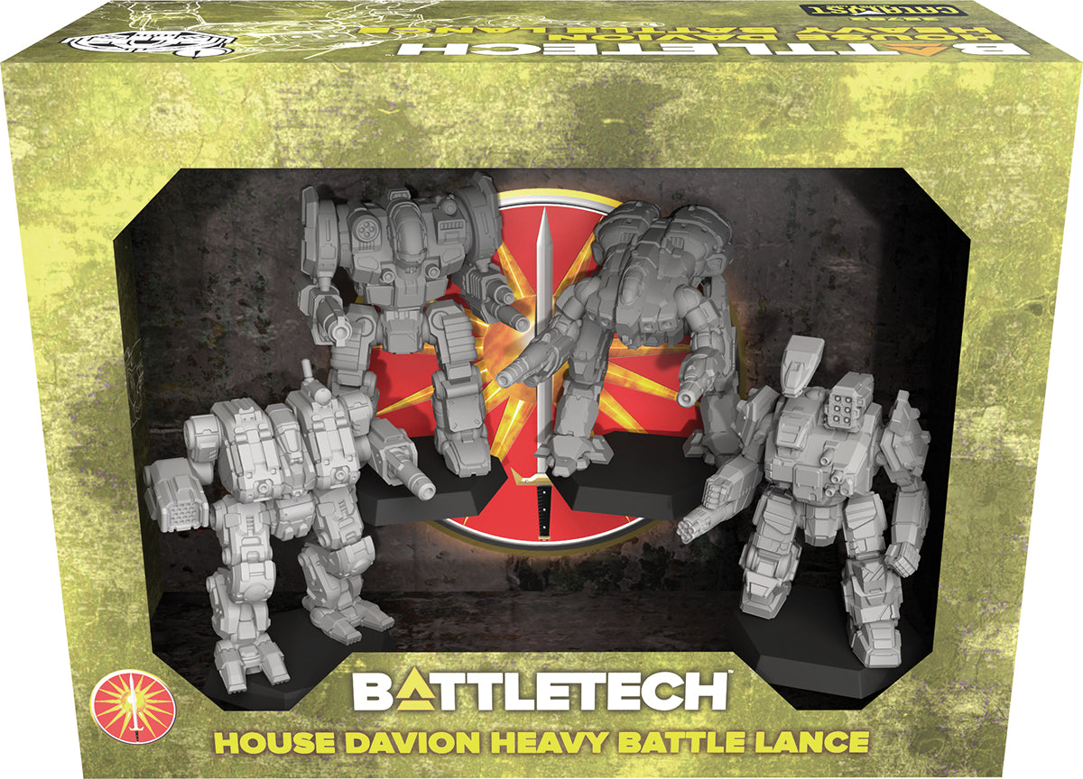 BattleTech Mercenaries ForcePack: House Davion Heavy Battle Lance Miniatures Catalyst Game Labs