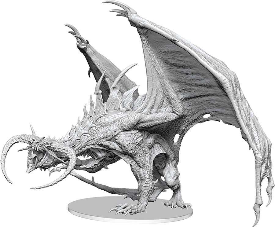 Pathfinder Battles Deep Cuts Unpainted Miniatures: Diabolic Dragon Miniatures WizKids NPC Diabolic Dragon