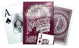 Peacock Large Print Playing Cards (4 options) Card Games Outset Games and Cobble Hill Puzzles Peacock Cards Burgundy  