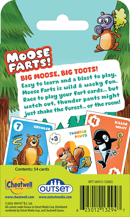 Moose Farts Card Game: Silly Wildlife, Serious Laughs Board Games Outset Games and Cobble Hill Puzzles