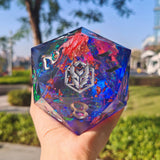 Captured Magic 100mm Chonk D20 - Gilded Storm Dice Hymgho Premium Dice