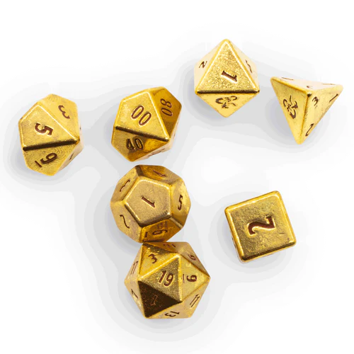 Dungeons & Dragons 50th Anniversary Heavy Metal RPG Dice Set Dice Ultra Pro   