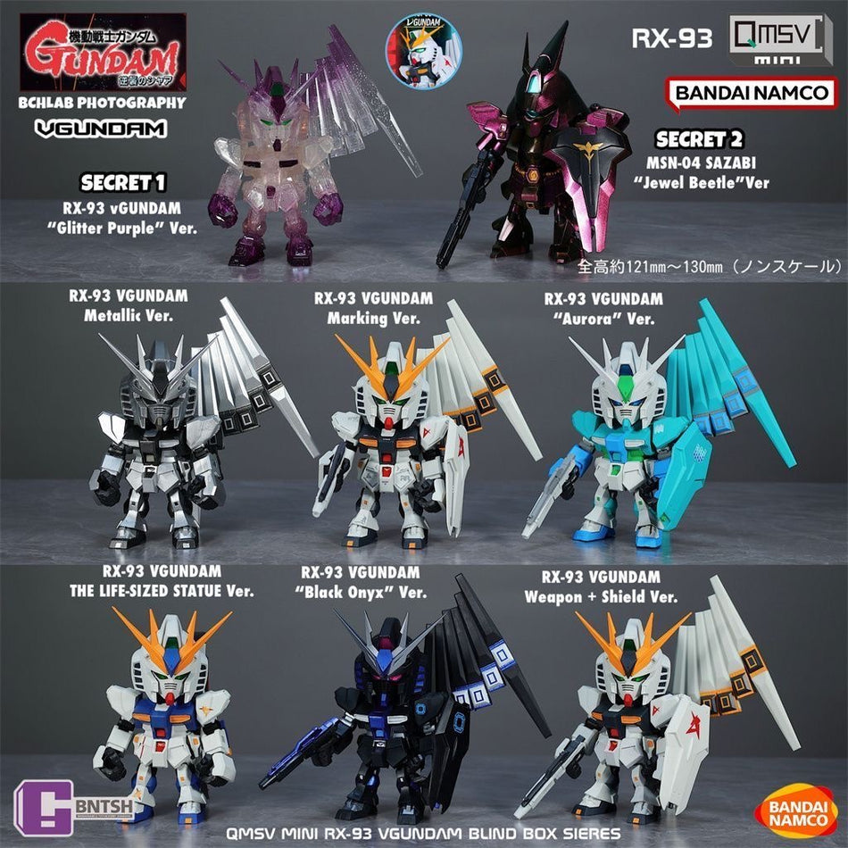 Bandai Namco QMSV Mini RX-93 V-Gundam Blind Box Series Toys Pepper Joy