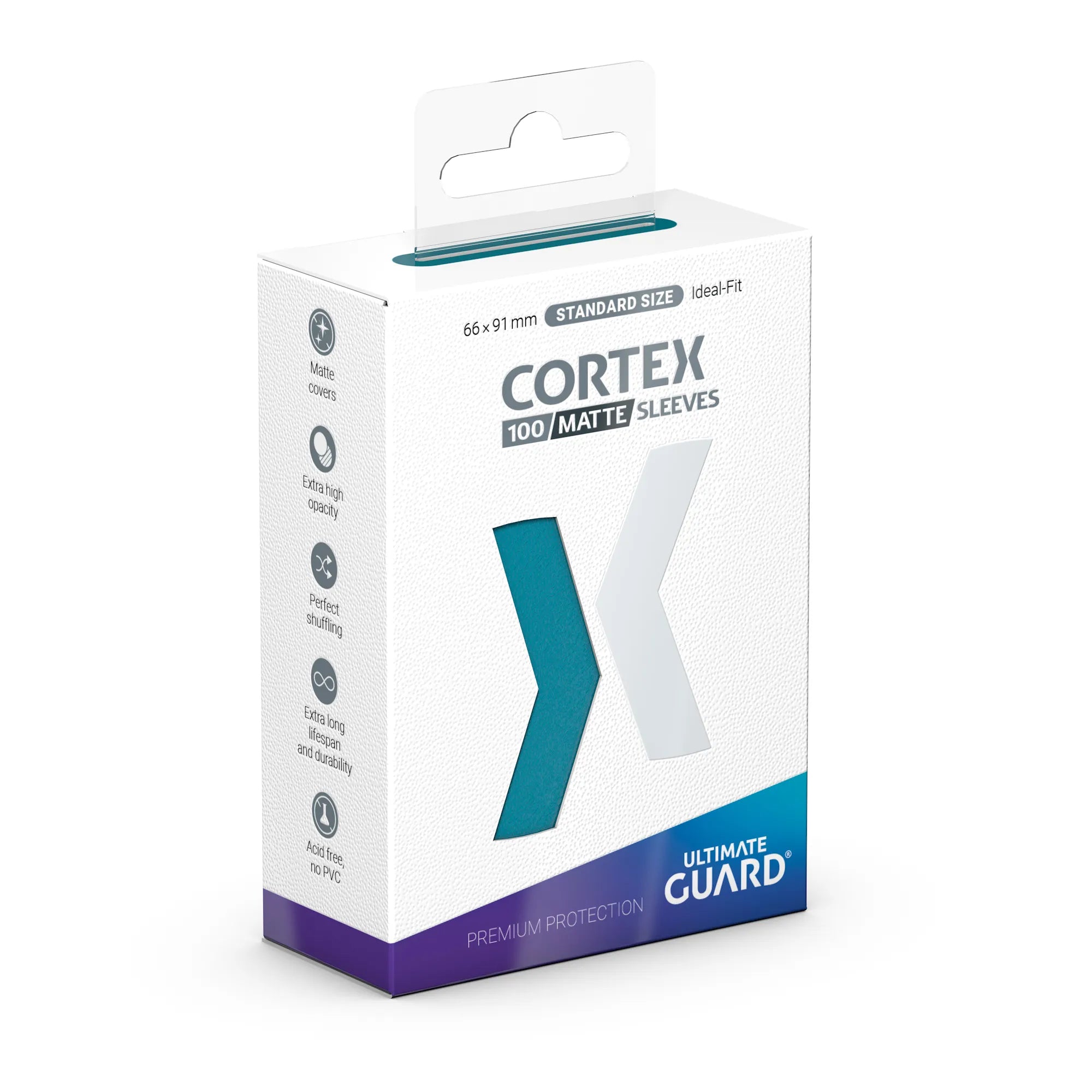 Ultimate Guard Cortex Sleeves - Standard Size 100ct (18 options) Supplies Ultimate Guard Cortex STD Matte Petrol 