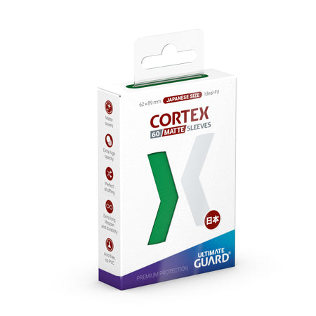 Ultimate Guard Cortex Sleeves - Japanese Size 60ct (18 options) Supplies Ultimate Guard Cortex JPN Matte Green 