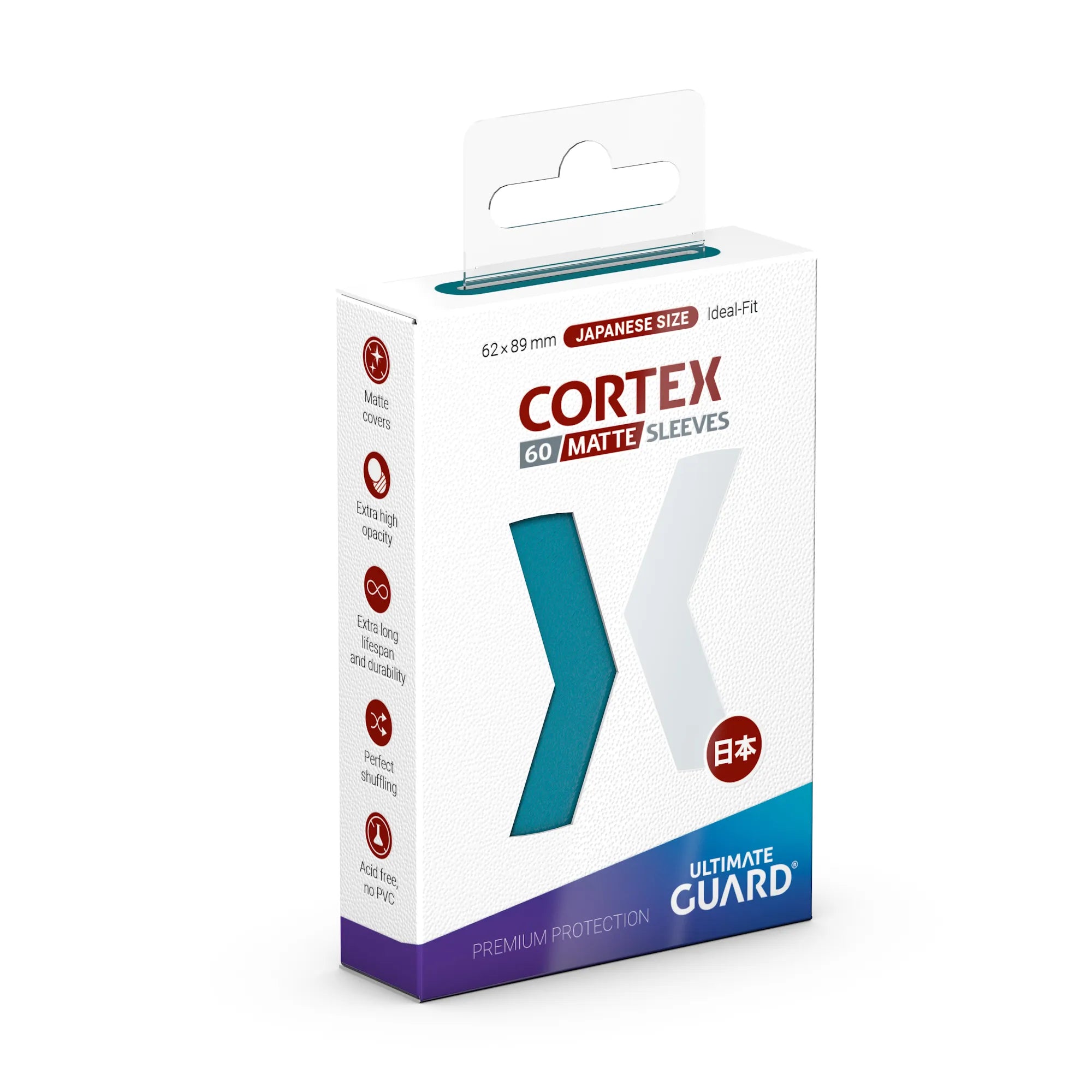 Ultimate Guard Cortex Sleeves - Japanese Size 60ct (18 options) Supplies Ultimate Guard Cortex JPN Matte Petrol 