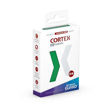 Ultimate Guard Cortex Sleeves - Japanese Size 60ct (18 options) Supplies Ultimate Guard Cortex JPN Glossy Green 