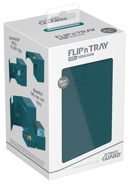 Ultimate Guard Flip'n'Tray Deck Box (17 options) Supplies Ultimate Guard FlipTray 100+ Petrol 