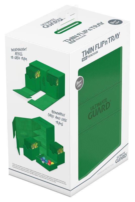 Ultimate Guard Twin Flip'n'Tray Deck Box (21 options) Supplies Ultimate Guard TwinFlip 160+ Green 