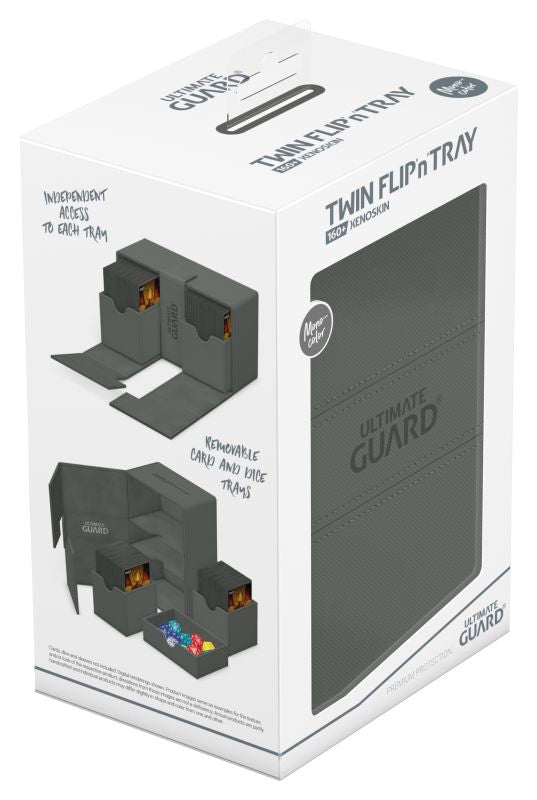 Ultimate Guard Twin Flip'n'Tray Deck Box (21 options) Supplies Ultimate Guard TwinFlip 160+ Grey 