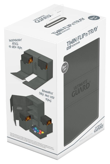Ultimate Guard Twin Flip'n'Tray Deck Box (21 options) Supplies Ultimate Guard TwinFlip 160+ Grey 