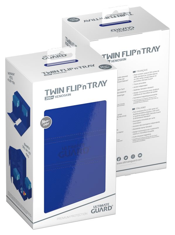 Ultimate Guard Twin Flip'n'Tray Deck Box (21 options) Supplies Ultimate Guard TwinFlip 200+ Blue 