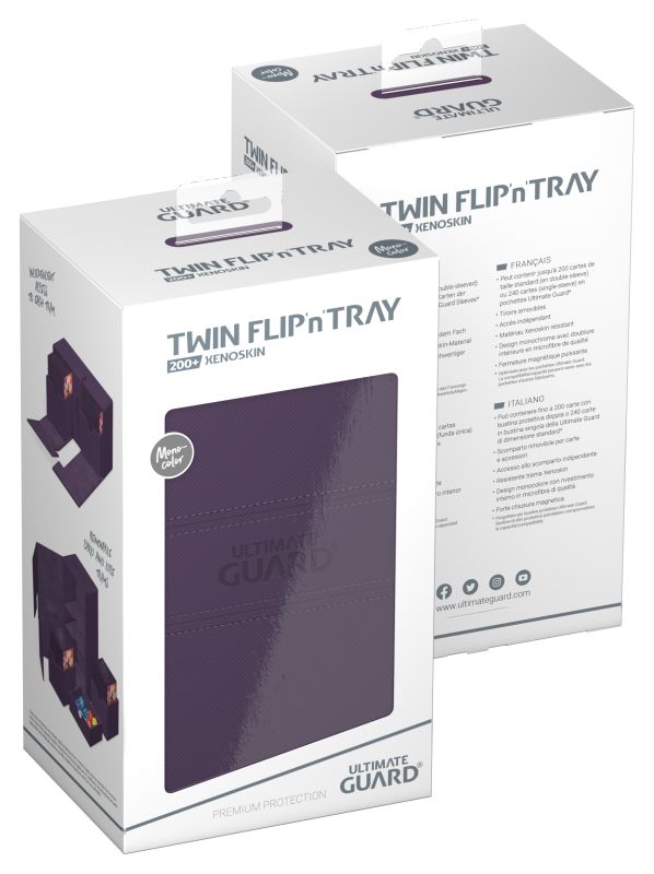 Ultimate Guard Twin Flip'n'Tray Deck Box (21 options) Supplies Ultimate Guard TwinFlip 200+ Purple 