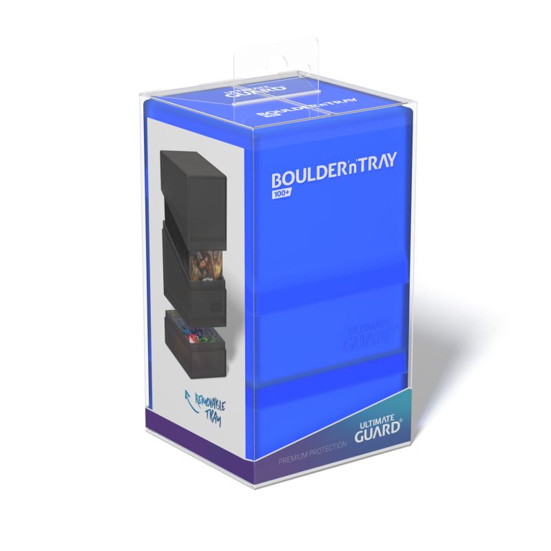 Boulder'n'Tray 100+ Deck Box (6 options) Supplies Ultimate Guard Boulder Tray Sapphire