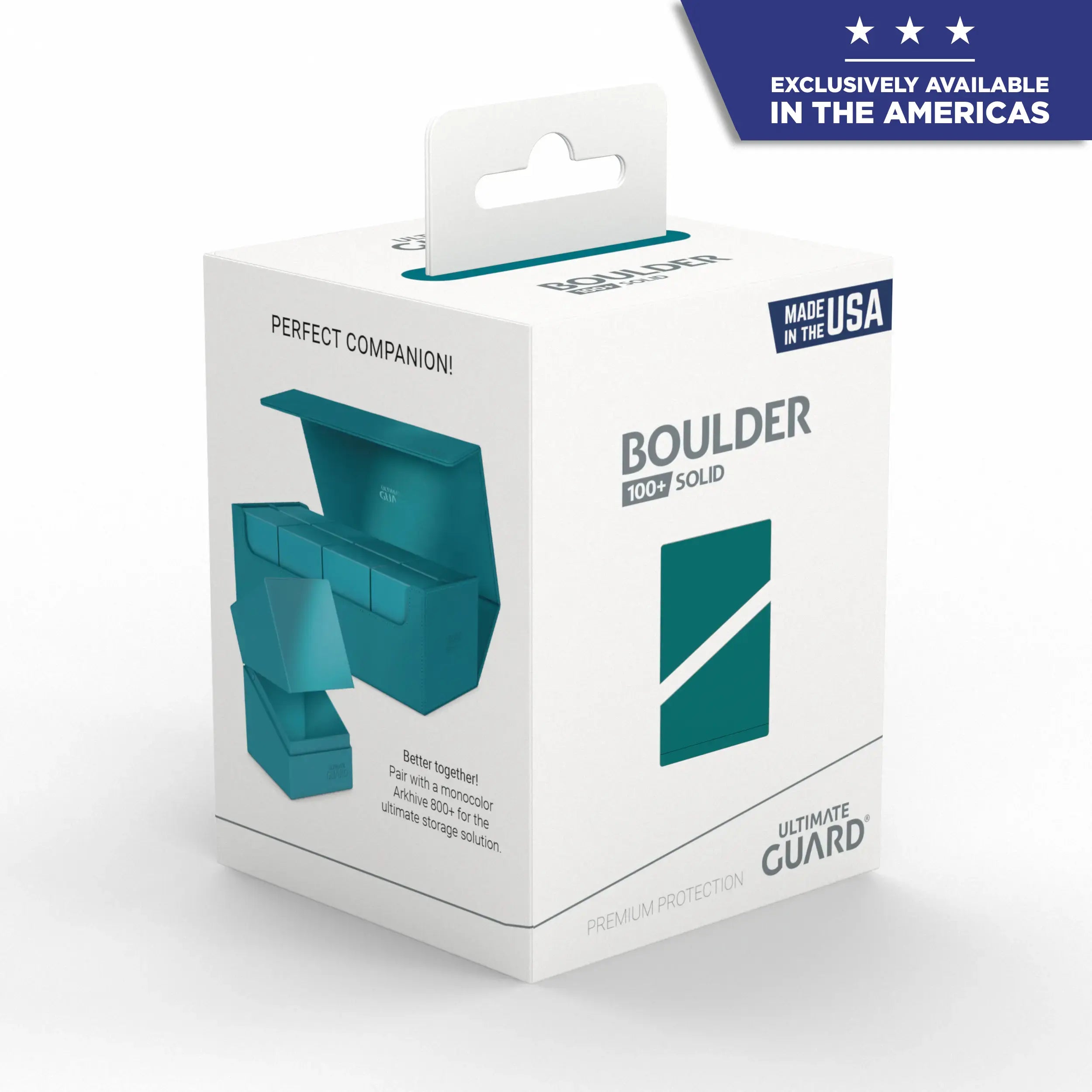 Boulder 100+ Solid Color Deck Box (19 options) Supplies Ultimate Guard Boulder Solid Petrol