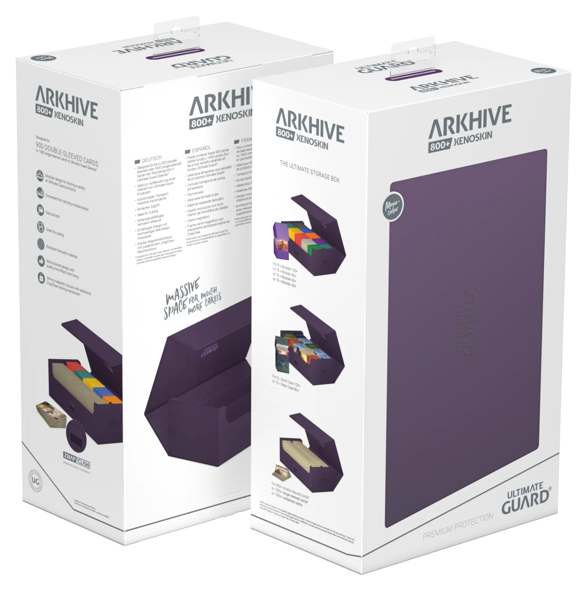 Arkhive Deck Box (12 options) Supplies Ultimate Guard Arkhive 800+ Purple