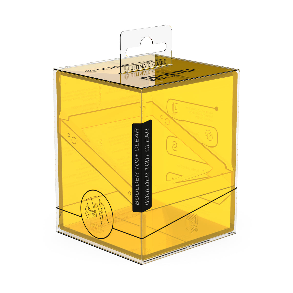 Boulder 100+ Clear Series Deck Box (10 options) Supplies Ultimate Guard Boulder Clear Amber
