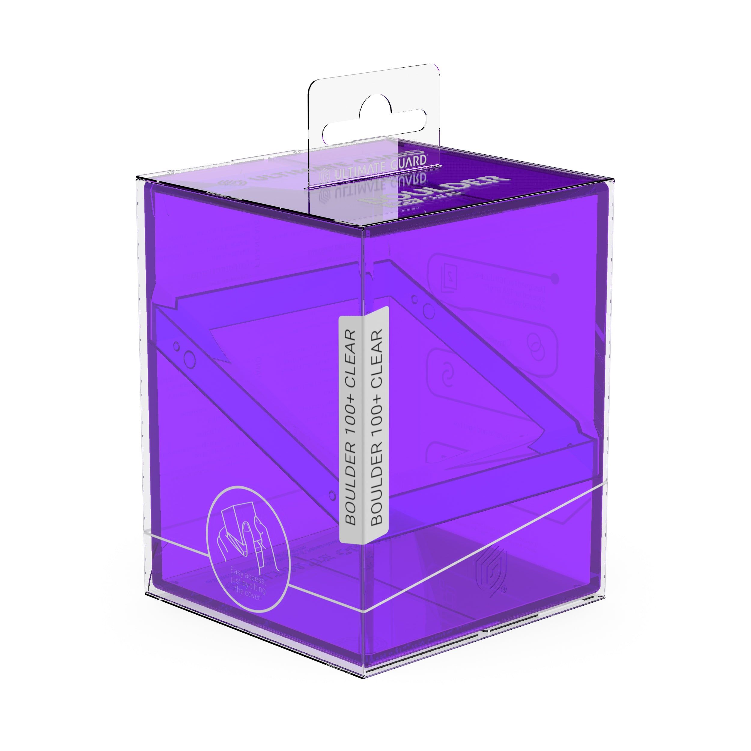 Boulder 100+ Clear Series Deck Box (10 options) Supplies Ultimate Guard Boulder Clear Amethyst