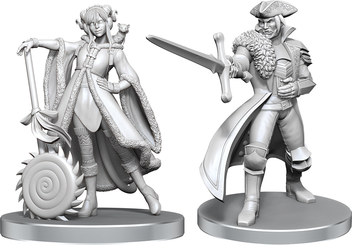 Critical Role Unpainted Miniatures Jester Lavorre & Fjord Stone Miniatures WizKids CR Jester Lavorre & Fjord Stone