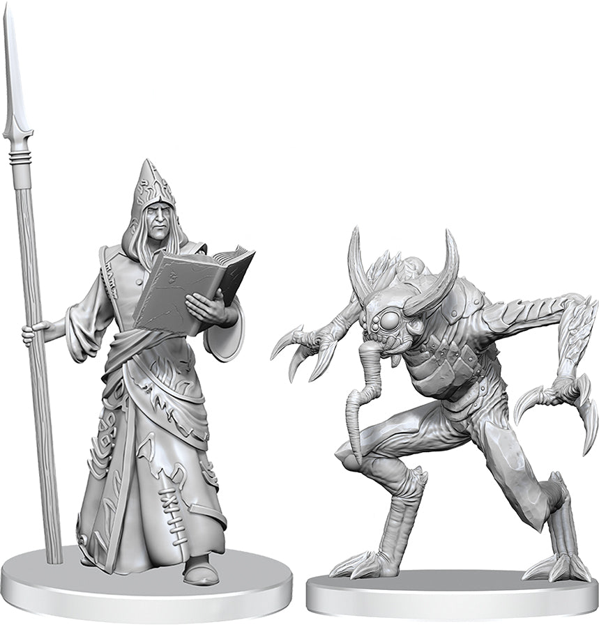 Pathfinder Battles Deep Cuts Unpainted Miniatures: Vloriak (Despoiler Demon) & Demonologist Miniatures WizKids NPC Vloriak Demonologist