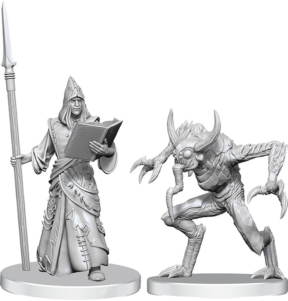 Pathfinder Battles Deep Cuts Unpainted Miniatures: Vloriak (Despoiler Demon) & Demonologist