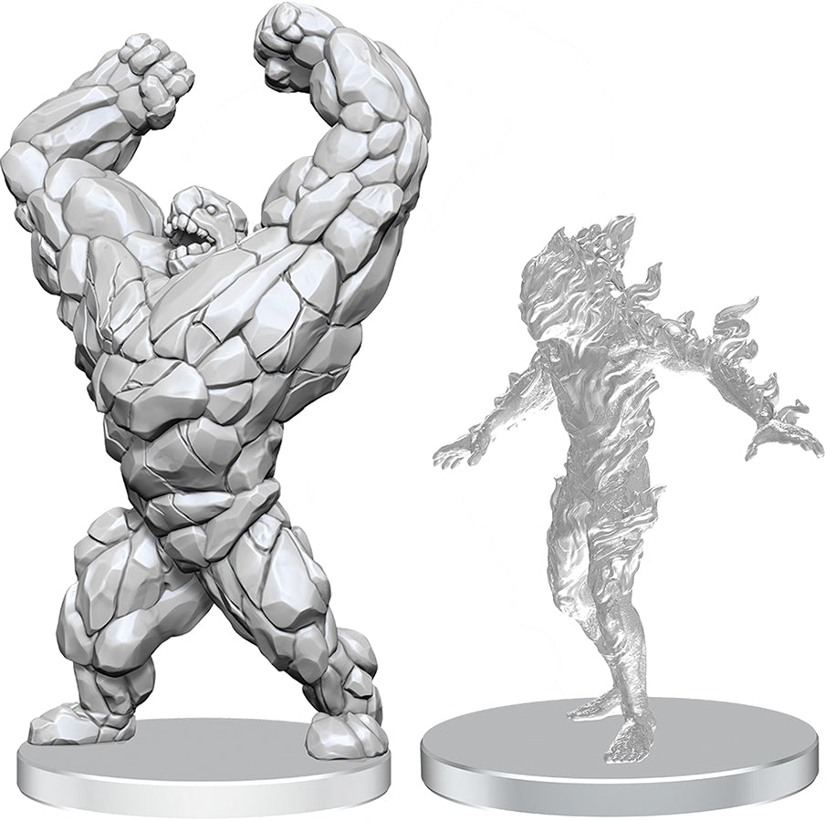 Pathfinder Battles Deep Cuts Unpainted Miniatures: Living Landslide & Living Wildfire Miniatures WizKids NPC Liv Landslide Liv WildFire
