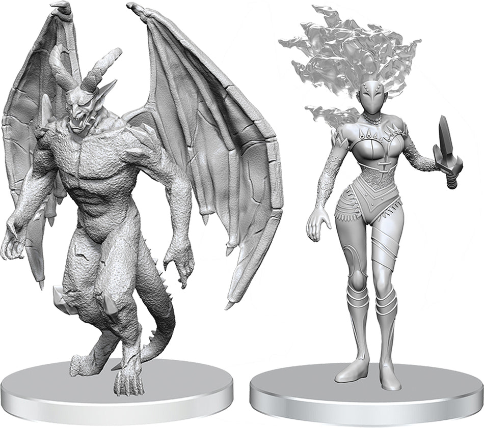 Pathfinder Battles Deep Cuts Unpainted Miniatures: Gargoyle & Shae Miniatures WizKids NPC Gargoyle & Shae