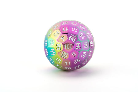 Metal 100 Sided Dungeons and Dragons Die (D100) Dice FanRoll by Metallic Dice Games   