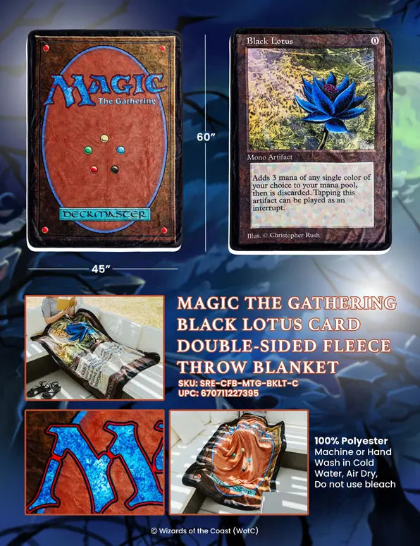 Magic: The Gathering® Black Lotus Blanket Clothing & Accessories Cardsmiths